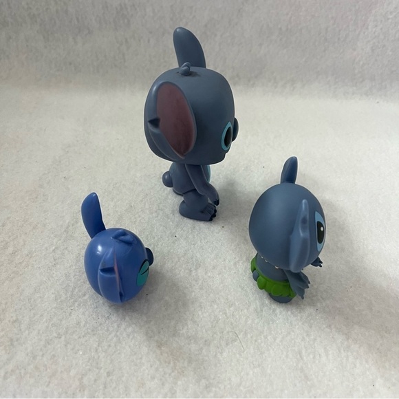 Set of 3 STITCH FUNKO Figures Head Disney Hula Plastic Toy - Picture 7 of 9